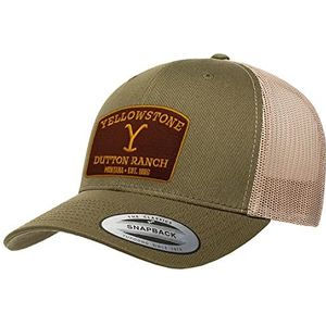 Yellowstone Officieel gelicenseerd Yellowstone Premium Trucker Cap (Olijf-Khaki), One size