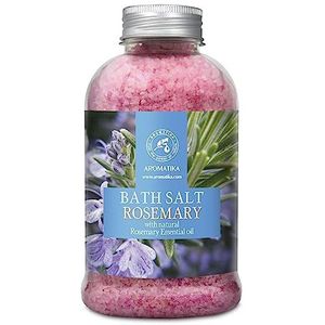 Badzout Rozemarijn 600g Zeezout - Tegen Acne - Droge Huid - Spierpijn - Vermoeidheid - Huidverzorging - Aromatherapie - Anti-Stress - Bad - Spa - Wellness - Ontspanning - Anti-Aging