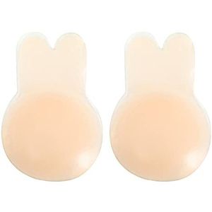 HSAJS Nipple Cover - siliconen gel borststicker dames beha tepelafdekking zelfklevend opdrukken en herbruikbaar, kleding en badkleding (1 paar)