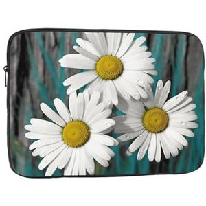 Abstracte paarse huilende bloemenprint laptophoes waterdichte schokbestendige notebookhoes cover mode aktetas tas lichtgewicht computertas voor vrouwen mannen 12 inch