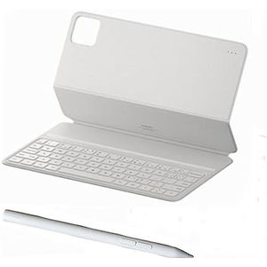 Originele Mi Pad 6 Toetsenbord en Stylus Pen, Compatibel Touchpad, Bluetooth Pen en Magnetisch Toetsenbord voor Xiaomi Mi Pad 6 Pro/Mi Pad 6 (Stylus Pen met Wit Normaal Toetsenbord)