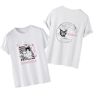 Jazmin Bean T-shirts Piggie Merch Unisex Mannen Vrouwen Mode Tee Zomer Casual Korte Mouw Shirts, Wit, L