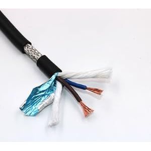 LMNCBVYA TRVVP 20AWG 2-Core Flexible Drag Chain Cable - Multi-Conductor Shielded Cable for CNC Machines, Motors, Printers, 65 ft (20 m)