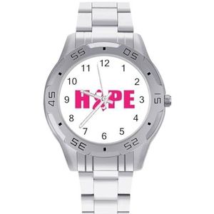 Roze lint Mannen Zakelijke Horloges Legering Analoge Quartz Horloge Mode Horloges