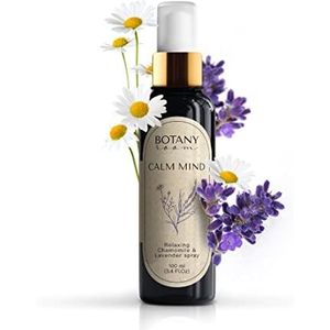 BotanyRoom Calm Mind: natuurlijke kussenspray om te slapen, kalmerende lavendel en kamillespray voor het hoofdkussen, meer diepe slaap en regeneratie, 100 ml