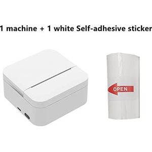 Handinkjetprinterkit, 203dpi 57mm Draagbare Mini Thermische Printer Afdrukken Stickers Draadloze Bluetooth Inktloze Pocket Notes Lijst Printer for Thuis voor codedatumlogolabel(Set B)