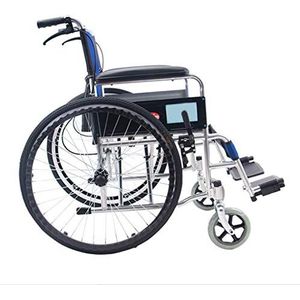 Opvouwbare oude man met zittende handmatige rolstoel, draagbare handicap opvouwbare kleine wiel lichte reisrolstoel oudere rolstoel Hdh, draagbaar