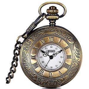 Zakhorloges Vintage Roman Printing bronskleur zakhorloge Business Watch ketting horloge quartz horloge