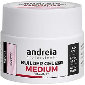 Andreia Professional Gel Builder Constructie Monofasische LED en UV (Zacht roze 44g)