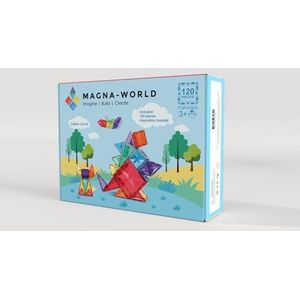 Magna-World® | 120 stuks | Classic Colors | Magnetisch speelgoed | Magnetische bouwstenen | Magnetic Tiles