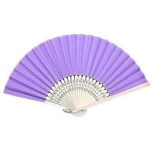 handventilator Handventilatoren Vouwventilator 50 stks/partij Patroon Vouwdans Elegante papieren handventilator decoratie (Color : Purple)