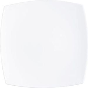 Arcoroc ARC C9872 Delice bord vlak, 26,6 cm, vierkant, opaalglas, wit, 6 stuks