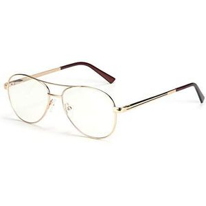 ZENOTTIC - Pilotenbril - Goud - Blauwlichtblokkerend - 56-15-145
