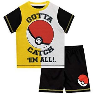 Pokemon Jongens Pyjama's Pokeball Zwart 128