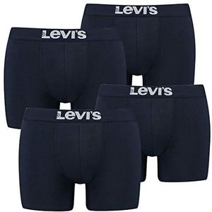 Levis Solid Basic Boxershort voor heren, 4 stuks, blauw (321 - marineblauw), XXL