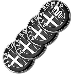 Set Van 4 Wieldoppen Voor Alfa Romeo 156 56mm,autonaafafdekkingssticker Waterdichte Stofdichte Roest- En Slijtvaste Decoratieve Accessoires