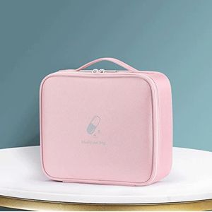 VDLLQYN, EHBO-kit EHBO-kit Thuismedicijndoos Draagbare medicijnen Grote medicijnkast Opbergdoos Thuis Outdoor EHBO-sets,Eerste hulp doos(Pink)