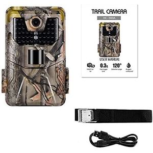 Wilde dierencamera HC-900A Hunting Camera 1 6MP Trail Camera 940nm Photo Traps 0.3-0.6s Wild Camera 4 4LED Trigger Time 0.3s IP65 PIR 65ft Verkenning, beveiliging van het huis(HC-900A)