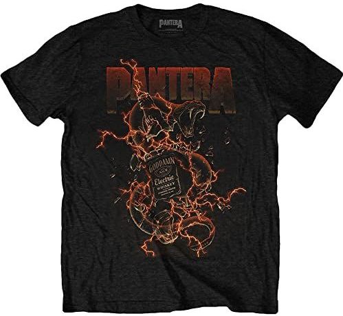 Pantera T Shirt Goddamn Whiskey Band Logo nieuw Officieel Mannen Zwart L