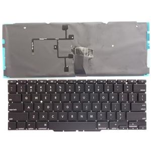 Amerikaans Russisch Spaans VK Arabisch Verlicht toetsenbord voor Apple voor Macbook Air 11,6 inch A1370 A1465 2011 2012 2013 2014 2015 Jaar(Silver)