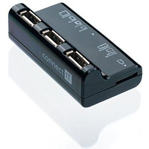 Connect IT - CI-87 - Docking Station - Zwart - USB-hub met 3 poorten