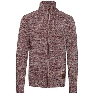 !Solid Gebreid vest 'Pomeroy'  bruin / grijs / wijnrood