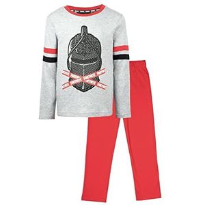 Fortnite pyjama voor jongens, grijs/rood, 128 cm