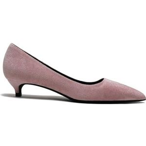 Hakken Schoen-Elegante Pumps Vrouwen-Stiletto-Sexy Naaldhak - Gesloten Puntige Teen - Avond-Feest-Luxe Mode Vrouwelijke Hakken - Kantoorschoenen voor Vrouwen 23-CHC-19, 6 Roze, 37 EU