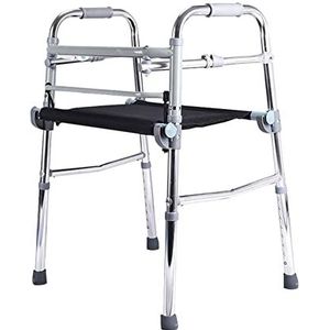 Standaard wandelaars multifunctionele loophulp met stoel voor ouderen in hoogte verstelbaar staand lichtgewicht aluminium loopframe mobiliteitshulp voor senioren