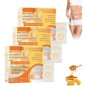 BeeVenom lymfedrainagepleisters om af te vallen, professionele lymfedrainagepleisters voor afvallen, bijengif lymfedrainage afslankpleisters, bijengif afslankpleisters (30 stuks/3 stuks)