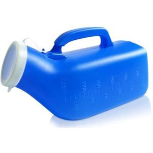 Urinezakken, Urine flessen, draagbare urinoirs for mannen, lekvrij 1200ml for ziekenhuis, incontinentie, buiten, auto, reizen(Blue1men)
