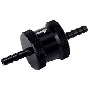 1/8 inch 4 mm terugslagventiel, wegwerp-brandstof-terugslagventiel, aluminiumlegering, benzine, diesel, nuttig, zwart