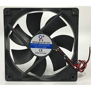 LMNCBVYA MING QUAN DC12V 120mm Cooling Fan - 0.25A 12CM 2-Wire Fan for PC and Electronics Cooling