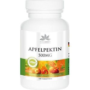 Apple Pectin Tablets 500mg - Calcium - 180 Tablets - veganistisch | HERBADIREKT by Warnke Vitalstoffe - Duitse apothekerskwalitei