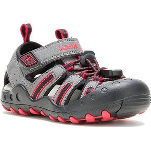 Kamik Crab Platte sandalen, houtskoolrood, 33 EU