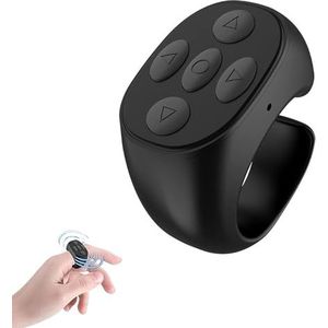 Vingertop draadloze Bluetooth-afstandsbediening, vingerscroller pagina draaier, vingertop afstandsbediening, draadloze vingerring afstandsbediening, afstandsbediening Page Turner (zwart)