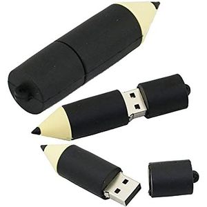 16GB Potlood vorm USB Flash Drives Pen Drive Memoria Flash Stick Pendrives USB Flash Disk Thumt Drive U Disk USB Drive USB 2.0 Pen Drive Pendrive (Zwart)