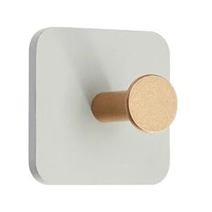 1 stuks bamboe houten haak muur kledinghanger deur sleutelhanger houder kleverige haak keuken gadgets for thuis badkamer accessoires Cozinha(Gray Single)