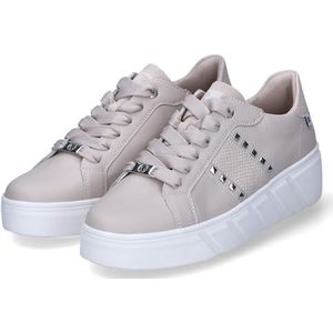 Rieker Veterschoenen voor dames, lage sneakers, roze, leer, synthetische mix, lichtroze lichtroze, 42 EU