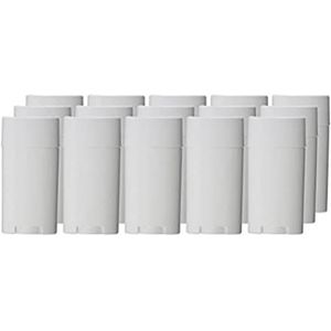 Groothandel 15ML BPA Gratis Witte Lege Plastic Ovale Deodorant Containers Lippenbalsem Buizen Lippenstift Buis Voor Krijt Chapstick Zelfgemaakte (20PCS)