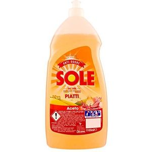 Sole - Zool afwasmiddel - Super vetoplosser met groene citroen - 1100 ml fles met geurremmende werking
