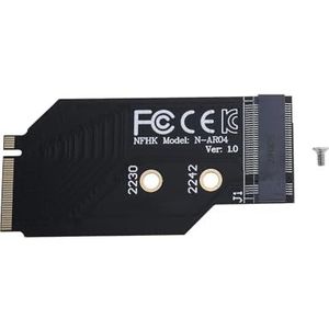 EMSea Zwarte 2242 tot 2280 NVMe M.2 PCIe 4.0 Adapterkaart Compatibel met Legion Go 2230/2242 NVMe naar 2280 Uitbreiding voor Gaming Console Opslag Upgrade