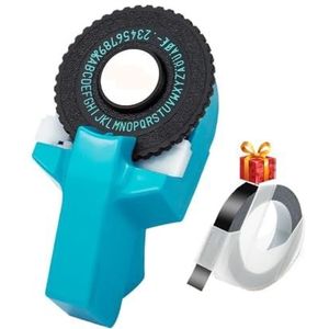 E101 Labelprinter Draagbare Handheld 3D Embossing Label Maker Labelmachine DIY 3D Label Tape(Blue)