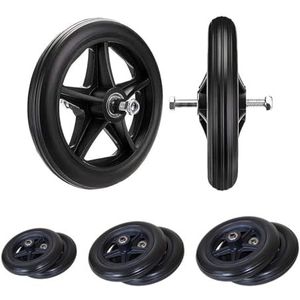 Vervangende voorwielen voor rolstoelen, 2 stuks PVC rolstoelvervangingswielen 6-8 inch for rolstoelen, rollator(19cm(8in))