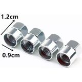 TT-products ventieldoppen aluminium Duitse vlag zilver 4 stuks