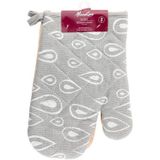 Miss Lucy Soltare set van 2 ovenwanten - Ovenhandschoenen - Keuken textiel - Keukenhandschoen - Grijs/Roze