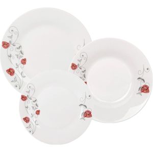 Bella Fiore Premium 18 Delige Bordenset van Porselein - Serviesset met Uniek Design AR-78