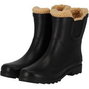 Morethansocks - Chelsea - Regenlaarzen - Zwart - Fake Fur Voering