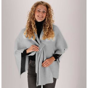 Morethansocks - Gebreide Poncho - Dames - One Size - Omslagdoek