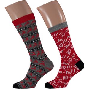 Kerstsokken heren in kerstbal 2-Pak